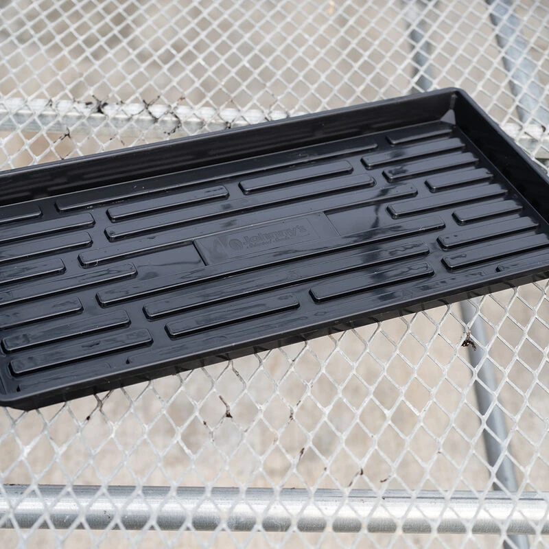 Polypro Shallow Tray (No Holes), Black – 4 Count